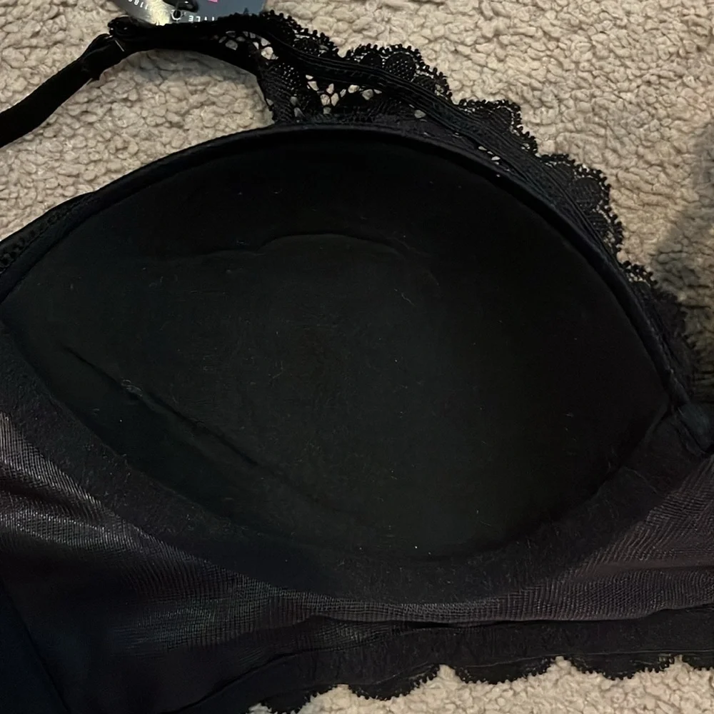 🆕 Maidenform Black Lace Wireless Bra with Convertible Straps Size 36A